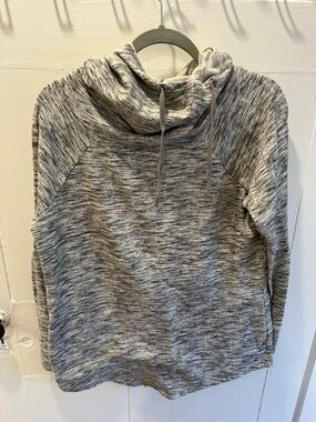 Mossimo Supply Co. Gray Marled Cowl Neck Pullover